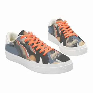 Men Happy Couple Low Top Canvas Shoes