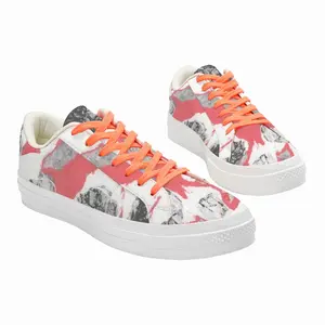 Men Skull Low Top Canvas Shoes