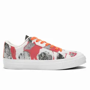 Men Skull Low Top Canvas Shoes