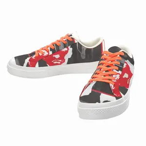 Men Negative Low Top Canvas Shoes