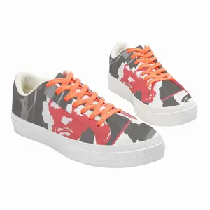 Men Negative Low Top Canvas Shoes