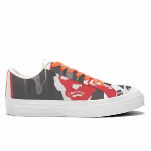 Men Negative Low Top Canvas Shoes