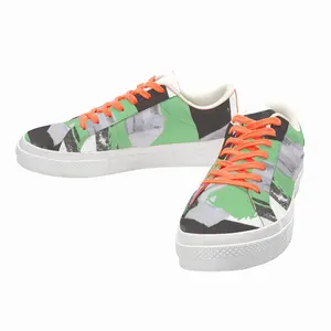 Men Green Low Top Canvas Shoes