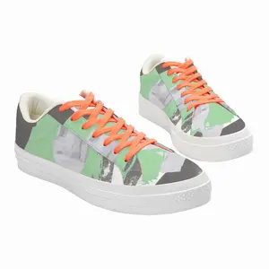 Men Green Low Top Canvas Shoes