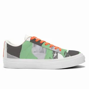 Men Green Low Top Canvas Shoes