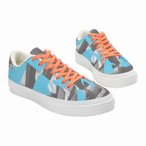 Men Blue Low Top Canvas Shoes