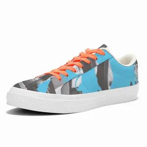 Men Blue Low Top Canvas Shoes