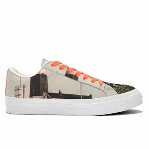 Men Montauk Point Lighthouse Low Top Canvas Shoes