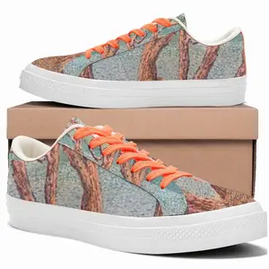 Men Trees Near A Lake Low Top Canvas Shoes