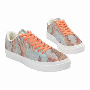 Men Trees Near A Lake Low Top Canvas Shoes