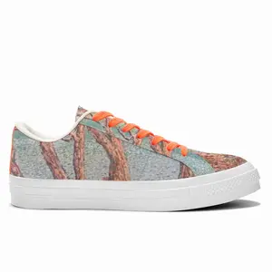 Men Trees Near A Lake Low Top Canvas Shoes