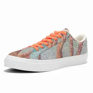 Men Trees Near A Lake Low Top Canvas Shoes