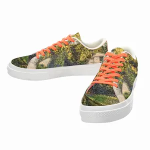 Men Lake With Fishing Pier Low Top Canvas Shoes