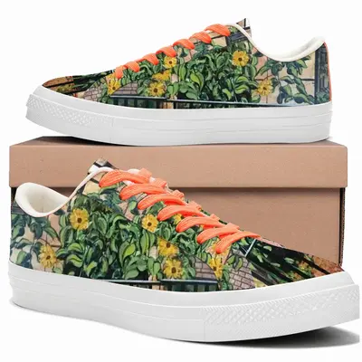 Men Sunflowers New York City Low Top Canvas Shoes