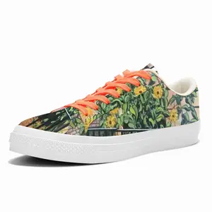 Men Sunflowers New York City Low Top Canvas Shoes