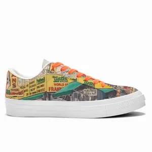 Men Nathans Of Coney Island New York City Low Top Canvas Shoes