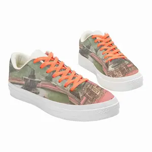 Men Bethesda Fountain Central Park New York City Low Top Canvas Shoes