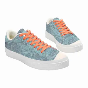 Men Arctic Blue Low Top Canvas Shoes