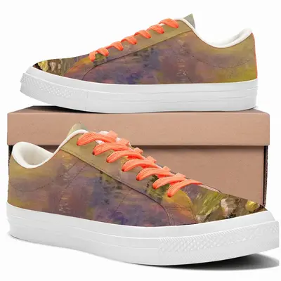 Men Romantic Sailing Seaside Sunset Scenic Low Top Canvas Shoes