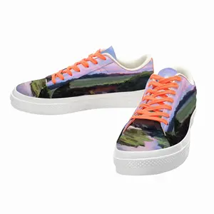 Men Summer Evening Landscape Low Top Canvas Shoes