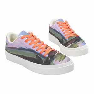 Men Summer Evening Landscape Low Top Canvas Shoes