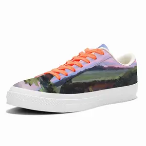 Men Summer Evening Landscape Low Top Canvas Shoes