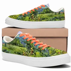 Men Rural Landscape Low Top Canvas Shoes