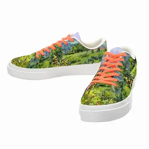 Men Rural Landscape Low Top Canvas Shoes