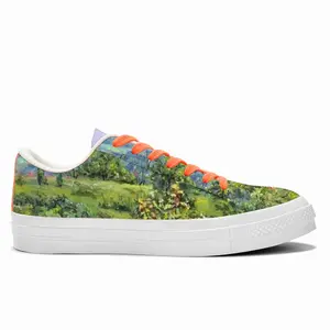 Men Rural Landscape Low Top Canvas Shoes