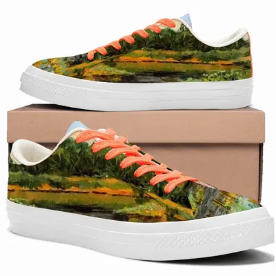 Men Sunset Pond Low Top Canvas Shoes