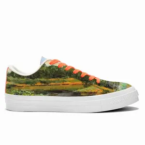 Men Sunset Pond Low Top Canvas Shoes