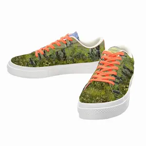 Men Birch Trees At Sunrise Low Top Canvas Shoes