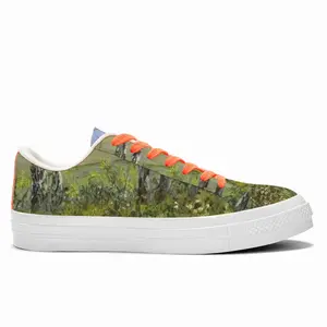 Men Birch Trees At Sunrise Low Top Canvas Shoes