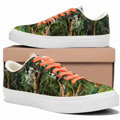 Men Blooming Apple And Pear Trees Low Top Canvas Shoes