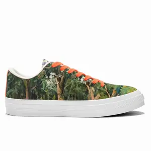 Men Blooming Apple And Pear Trees Low Top Canvas Shoes