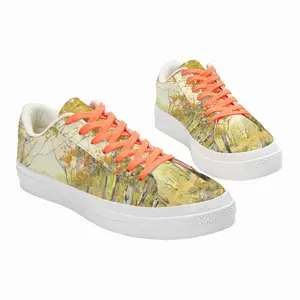 Men Birch Tree Forest Trail Low Top Canvas Shoes