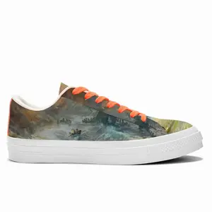 Men Shipwreck In A Storm Low Top Canvas Shoes