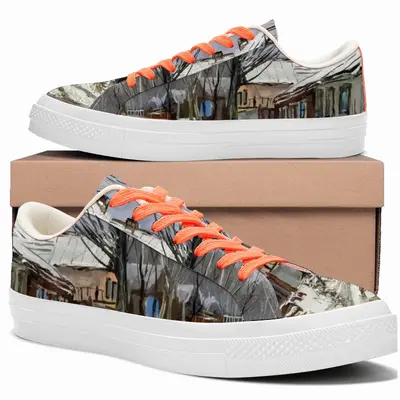 Men Traditional Russian Village Low Top Canvas Shoes