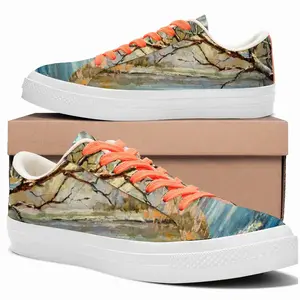 Men Winter Landscape Low Top Canvas Shoes