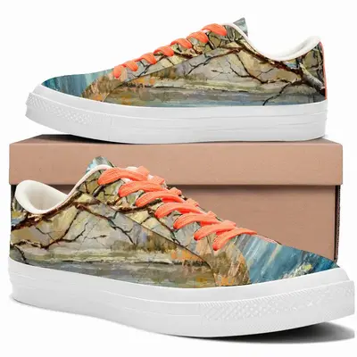 Men Winter Landscape Low Top Canvas Shoes