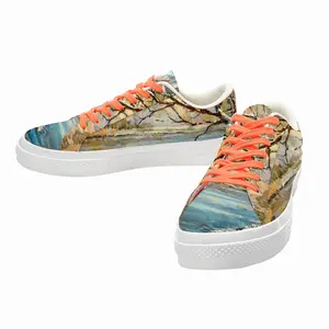 Men Winter Landscape Low Top Canvas Shoes