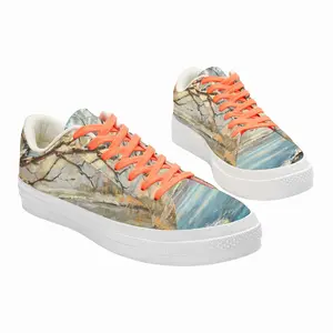 Men Winter Landscape Low Top Canvas Shoes