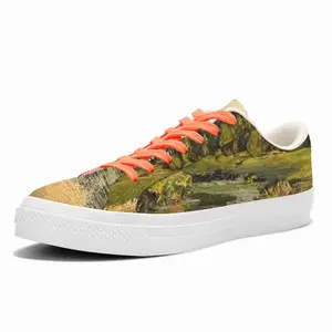 Men Countryside Pond Low Top Canvas Shoes