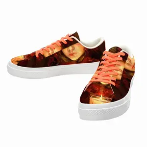 Men While The Candle Is Burning Low Top Canvas Shoes