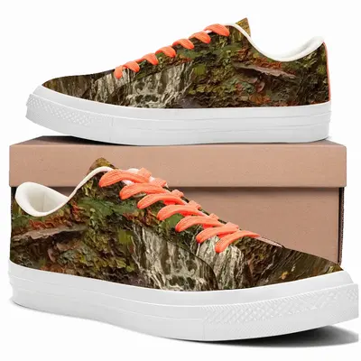 Men Autumn Waterfall Impasto Low Top Canvas Shoes