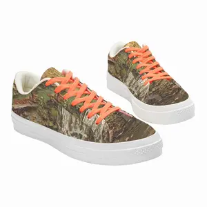 Men Autumn Waterfall Impasto Low Top Canvas Shoes