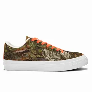 Men Autumn Waterfall Impasto Low Top Canvas Shoes