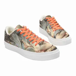 Men Nude Sleeping Lady Low Top Canvas Shoes