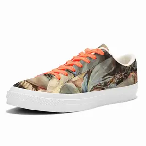 Men Nude Sleeping Lady Low Top Canvas Shoes