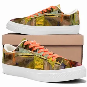 Men Glass Still Life Avant-Garde Low Top Canvas Shoes